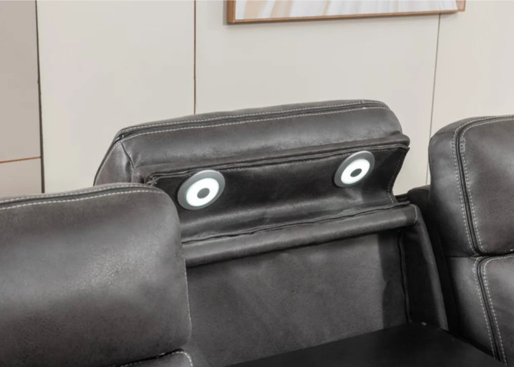 TECHNO Electric Recliner Sofa - 3 Seater ReclinerSofa - 2 Seater Recliner Sofa Grey