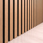 Natural Oak Acoustic slatted wooden felt back wall Panels 2400mm x 600mm - x1 Panel