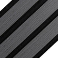 Dark Grey Acoustic Premium slatted wooden felt back wall Panels 2400mm x 600mm - x1 Panel
