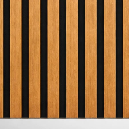 Teak Premium Acoustic Wall Panel – Wooden Slatted 2400mm x 600mm (1.44m²)