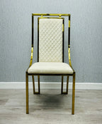 Windsor Dining Chair Cream & Gold