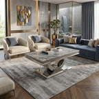 London Light Grey Marble Coffee Table- Modern Uk Living Room Table , Multiple Colours Available