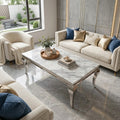 Louise Marble Coffee Table - Modern Uk Living Room Table - Multiple Colours Available