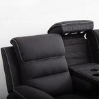 Milano Fabric Platinum 3+2  Electric Recliner Set -Mood Lights/USB Charging