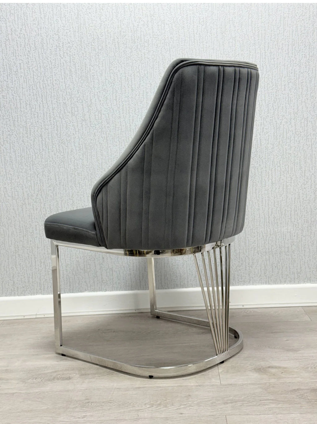 Pair Of 2 Milan Dark Grey Dining Chair