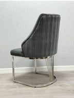 Pair Of 2 Milan Dark Grey Dining Chair