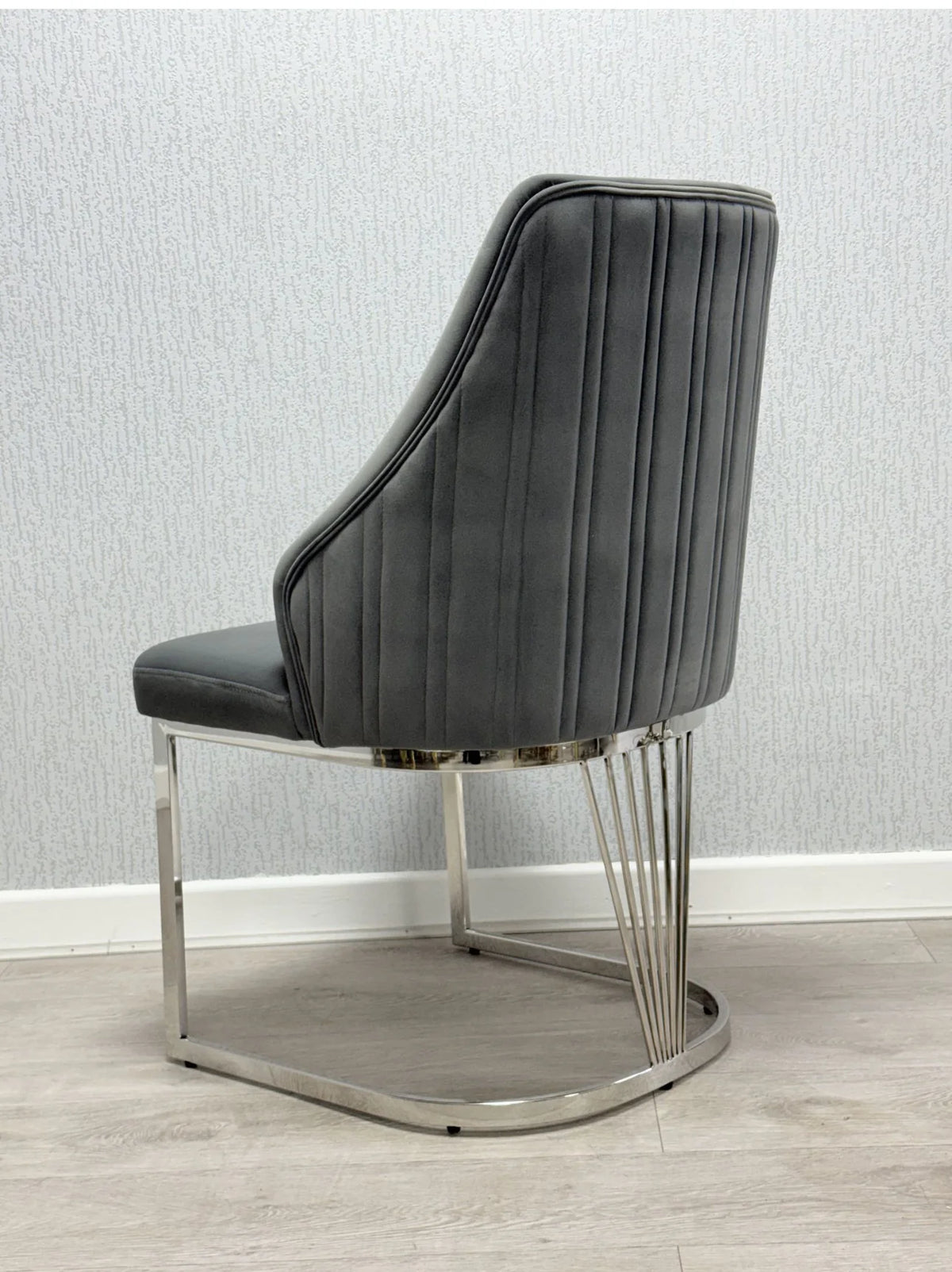 Pair Of 2 Milan Dark Grey Dining Chair