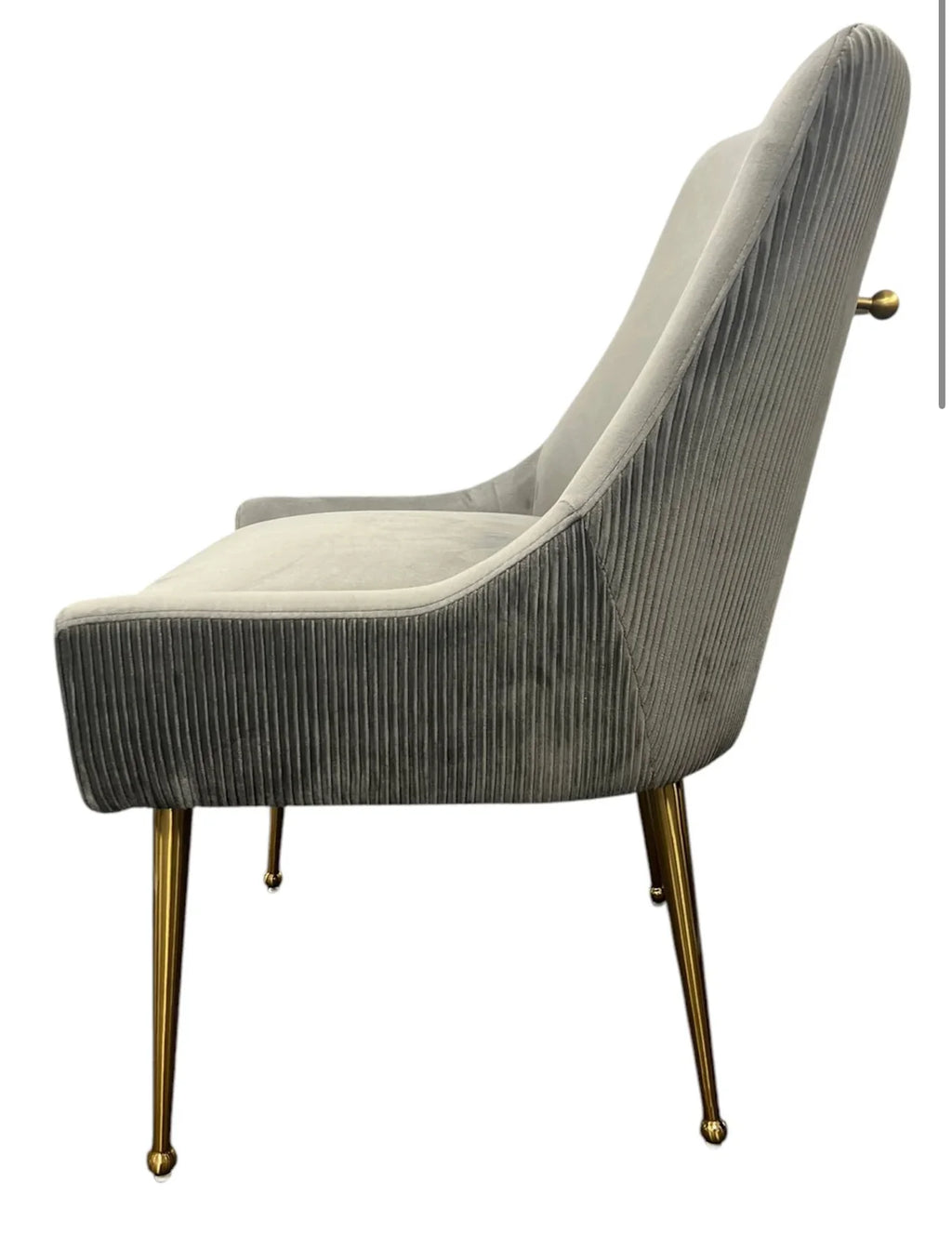 Milan Dark Grey DiningChair Gold Legs