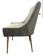 Milan Dark Grey DiningChair Gold Legs