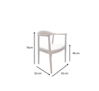 Ferno Walnut Dining Chair in Oatmeal Boucle – Wooden Frame Upholstered Seat