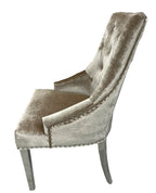 Pair Of 2 | Mayfair Dining Chairs Mink Crush Velvet