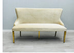 150cm Victoria cream and Gold bench