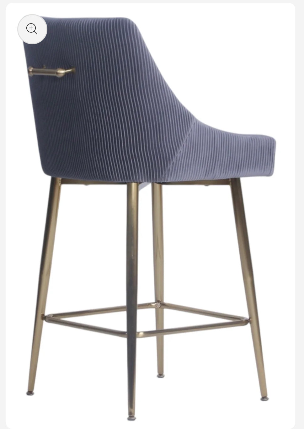Milan Black with gold framed bar stool