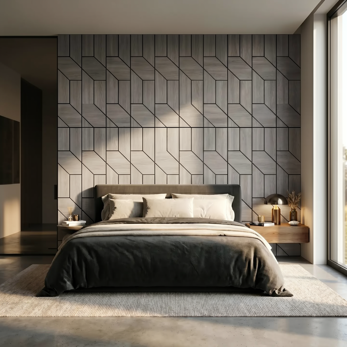 Panelux™ Lite Wedge Acoustic Wall Panels - 120x30cm (Set of 4) | Self Adhesive, 5 Colours