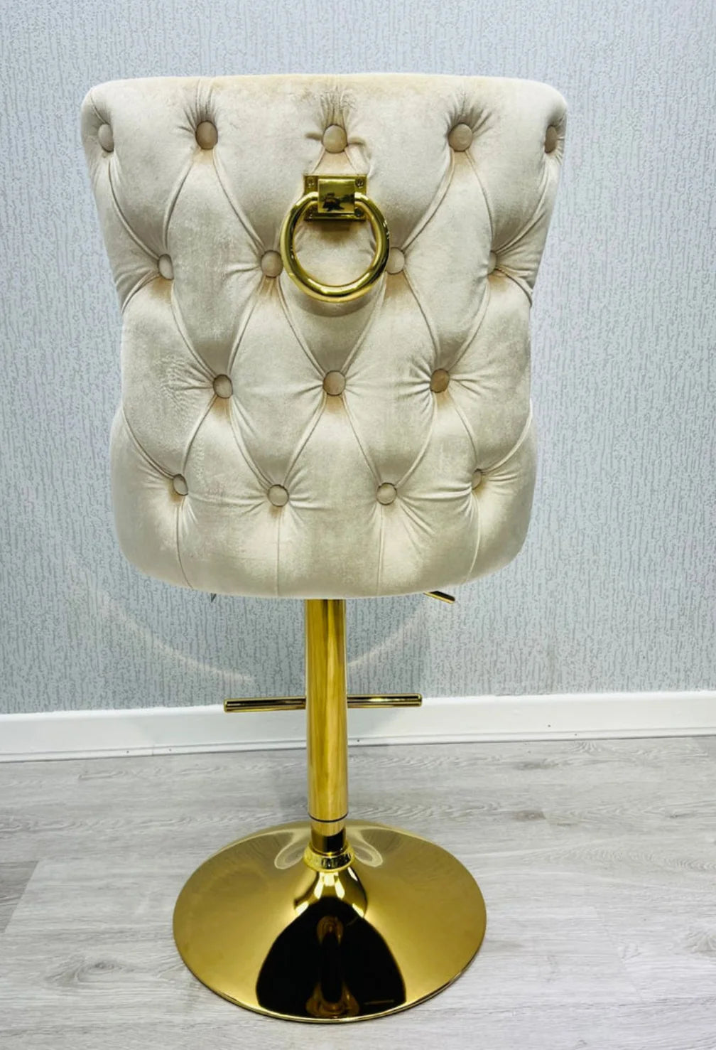 Victoria Bar Stool Black And Gold Match With Victoria Black And Gold Lion OR Ring Knocker Chairs