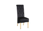 Pair Of 2 Sofia Black & Gold Square Knocker Dining Chair
