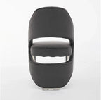 Pair of 2 Santorini Dining Chairs Grey Plush Velvet Chrome Leg