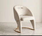 Rome Cream and Gold Dining Chairs