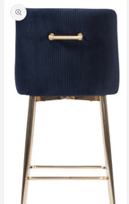 Milan Black with gold framed bar stool
