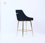 Milan Black with gold framed bar stool