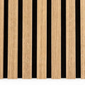 Dark Oak Acoustic Premium slatted wooden felt back wall Panels 2400mm x 600mm - X1 Panel