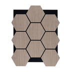 Light Oak Hexagon Wood Wall Panels – Modern Decorative Wall Cladding for UK Homes & Offices