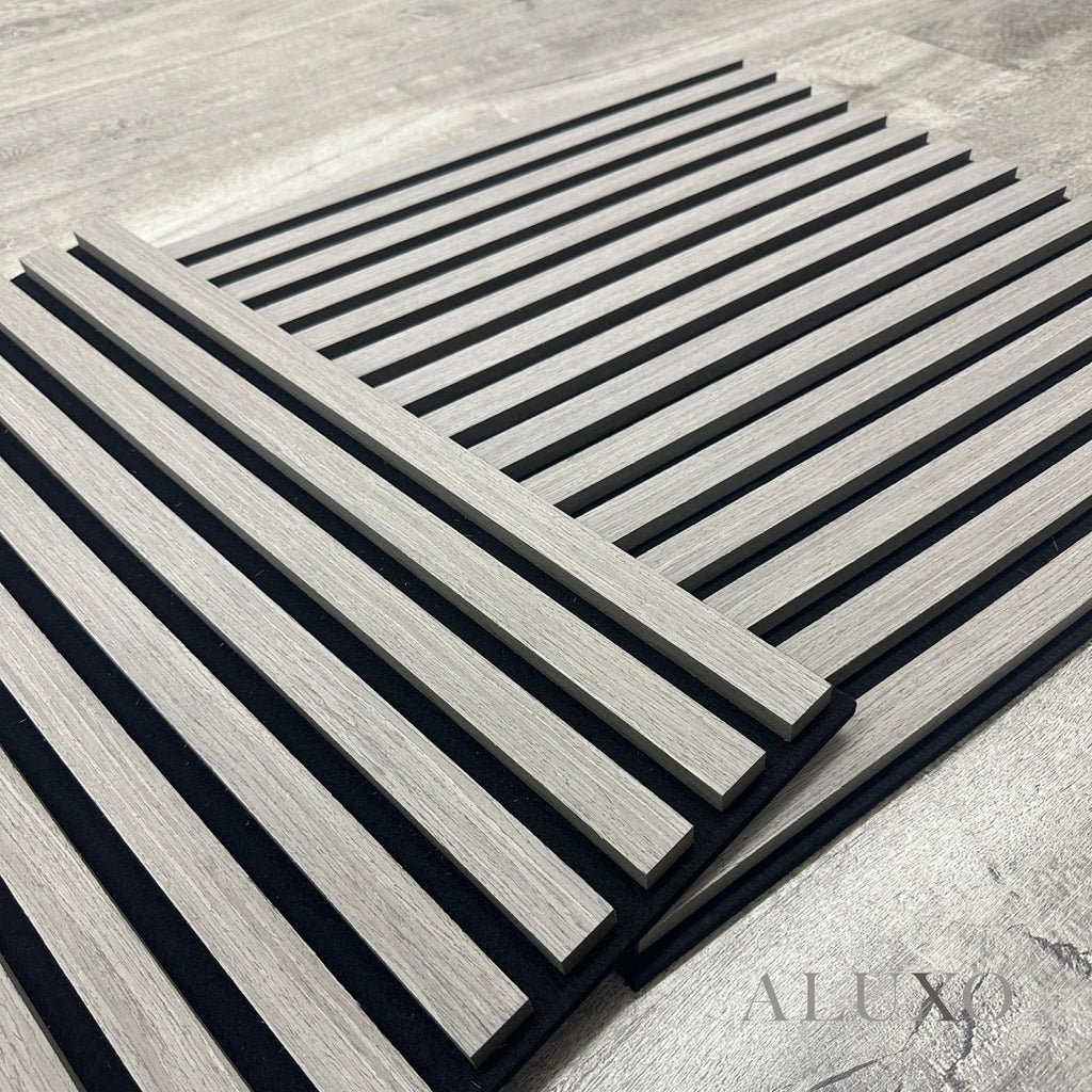 Grey Oak Acoustic Square Wall Panels 60cm x 60cm (Set of 4)