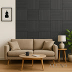 Black Oak Acoustic Square Wall Panels 60cm x 60cm (Set of 4)