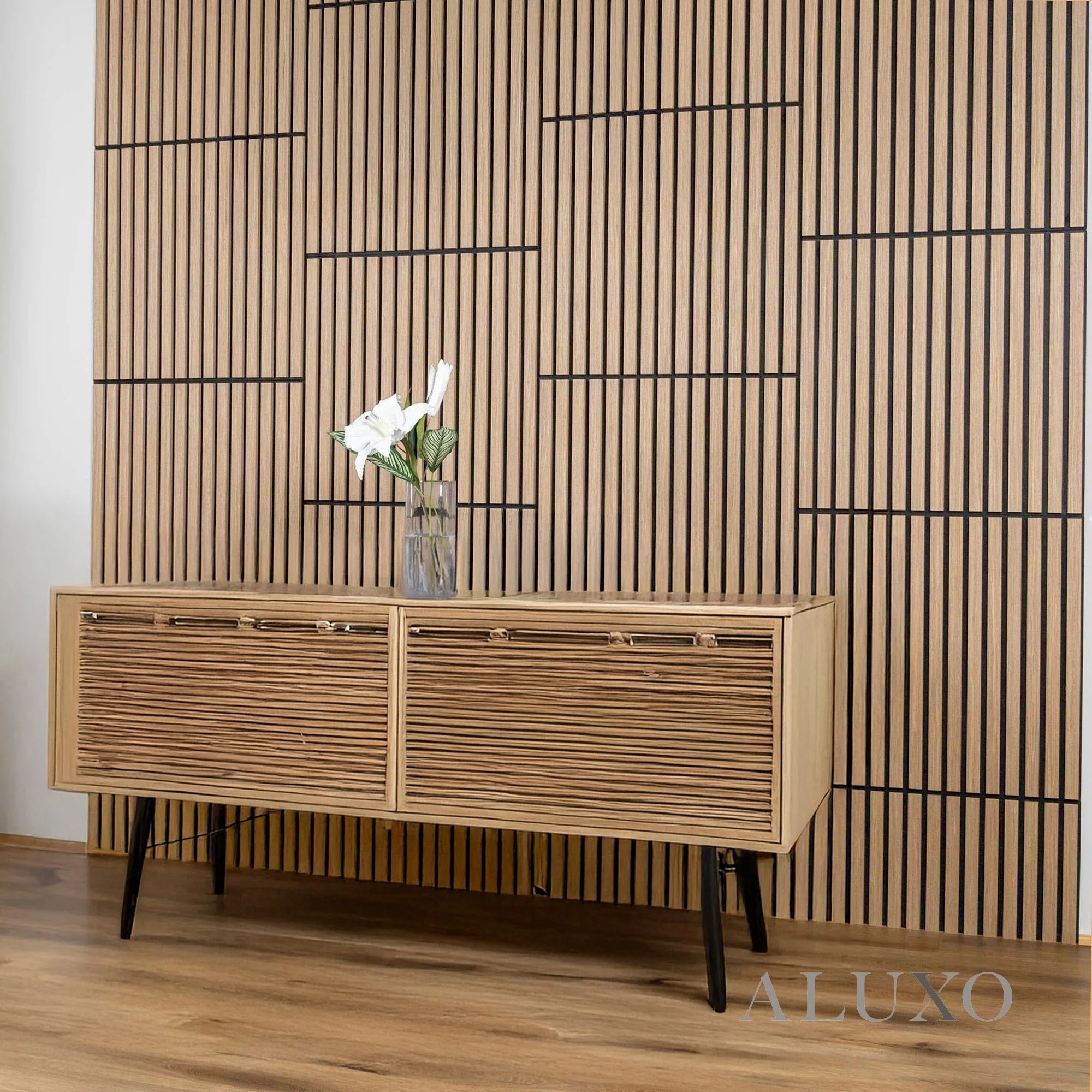 Oak Acoustic Square Wall Panels 60cm x 60cm (Set of 4)