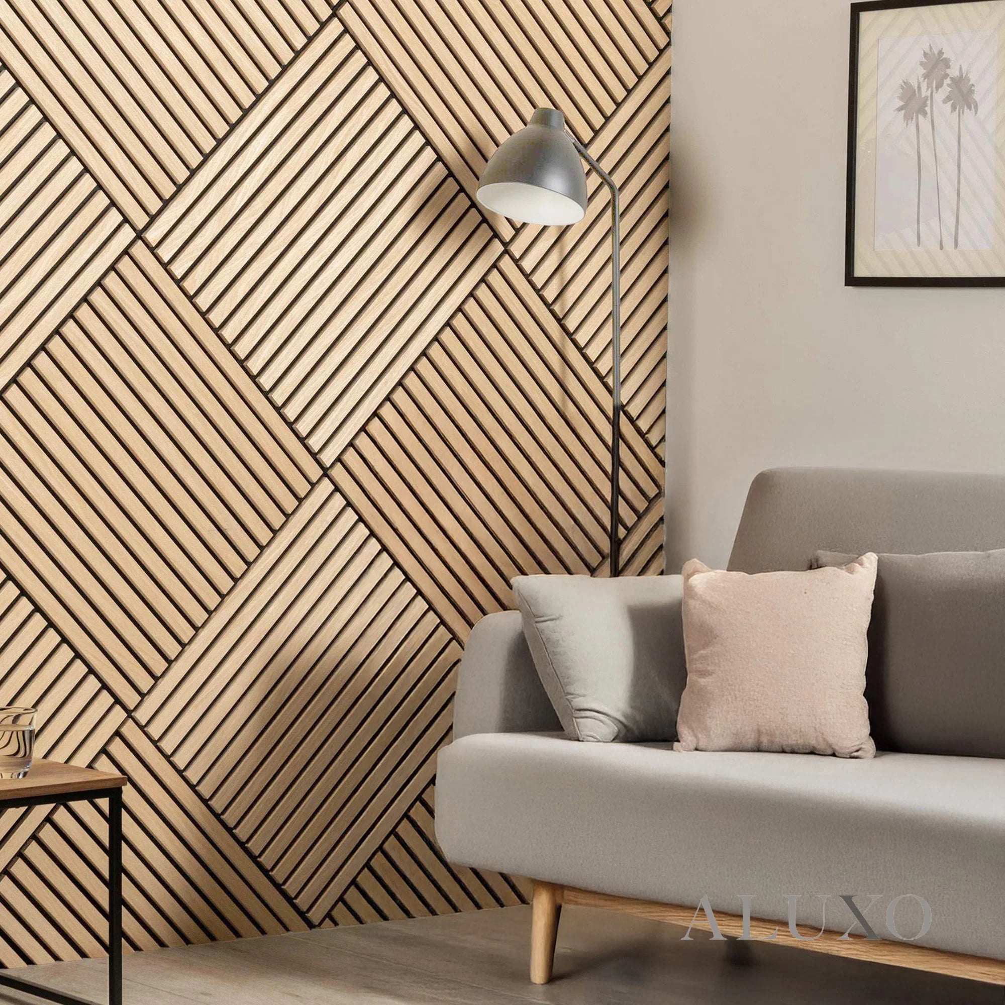Oak Acoustic Square Wall Panels 60cm x 60cm (Set of 4)