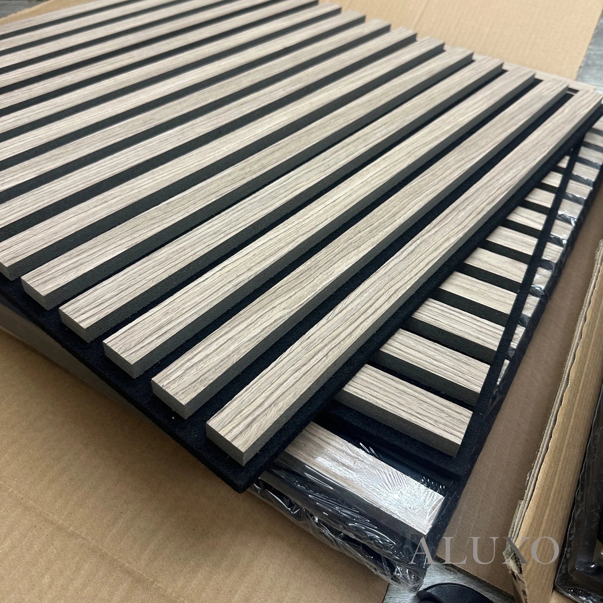 Walnut Acoustic Square Wall Panels 60cm x 60cm (Set of 4)