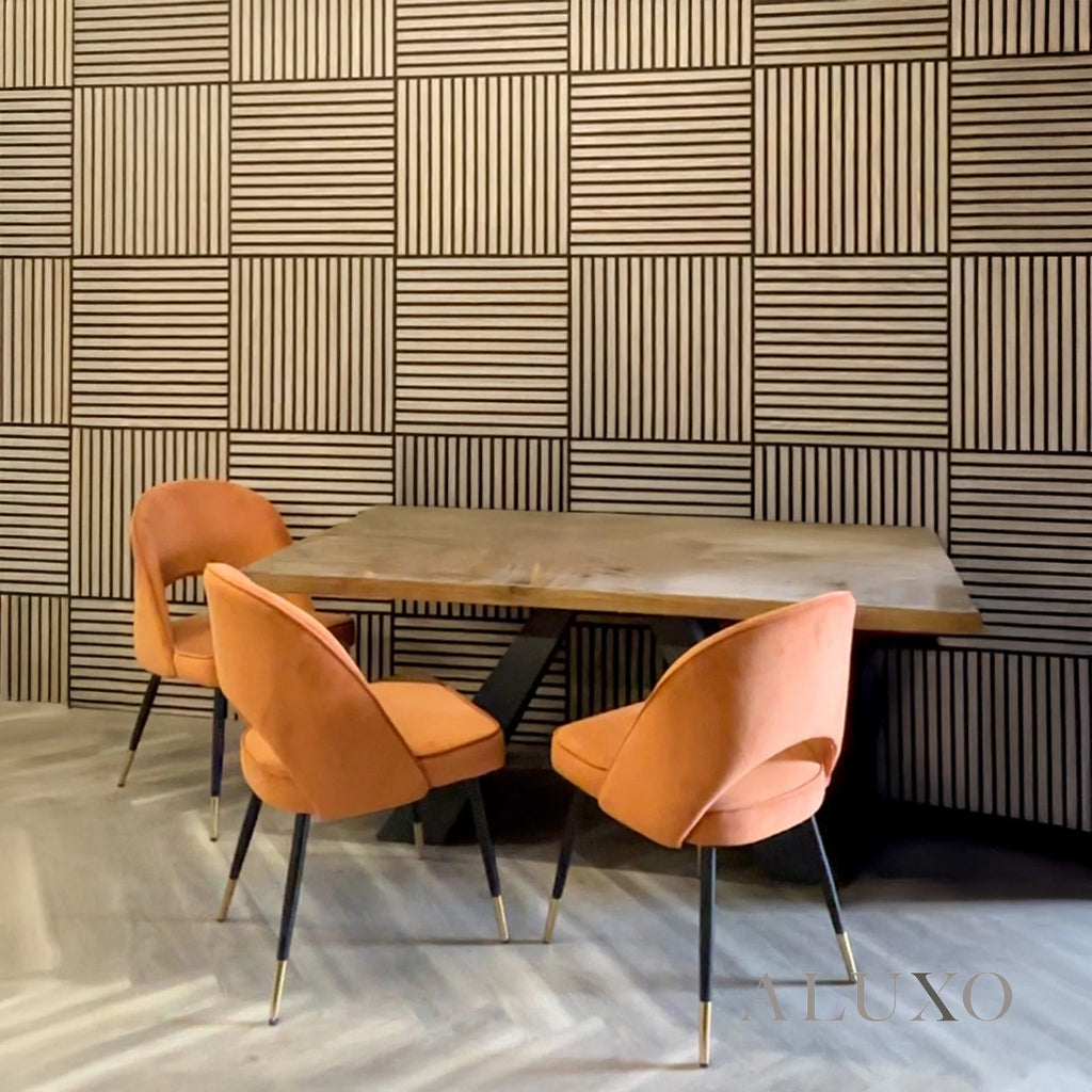 Walnut Acoustic Square Wall Panels 60cm x 60cm (Set of 4)