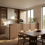 Panelux™ Pro 3-Sided Wood Veneer Deep Oak Half Wall Panels - 120cm x 60cm (Set Of 3)