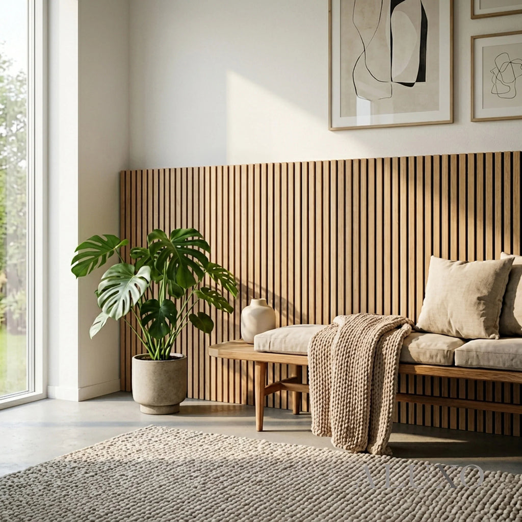 Panelux™ Pro 3-Sided Wood Veneer Maple Half Wall Panels - 120cm x 60cm (Set Of 3)