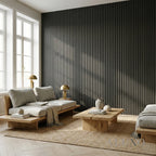 Panelux™ Pro 3-Sided Wood Veneer Black Oak Wall Panels - 240cm x 32cm (Set Of 2)