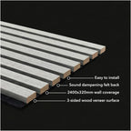 Panelux™ Pro 3-Sided Wood Veneer Smoked Oak Wall Panels - 240cm x 32cm (Set Of 2)