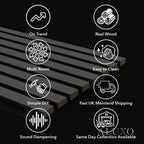 Grey Oak Acoustic Square Wall Panels 60cm x 60cm (Set of 4)