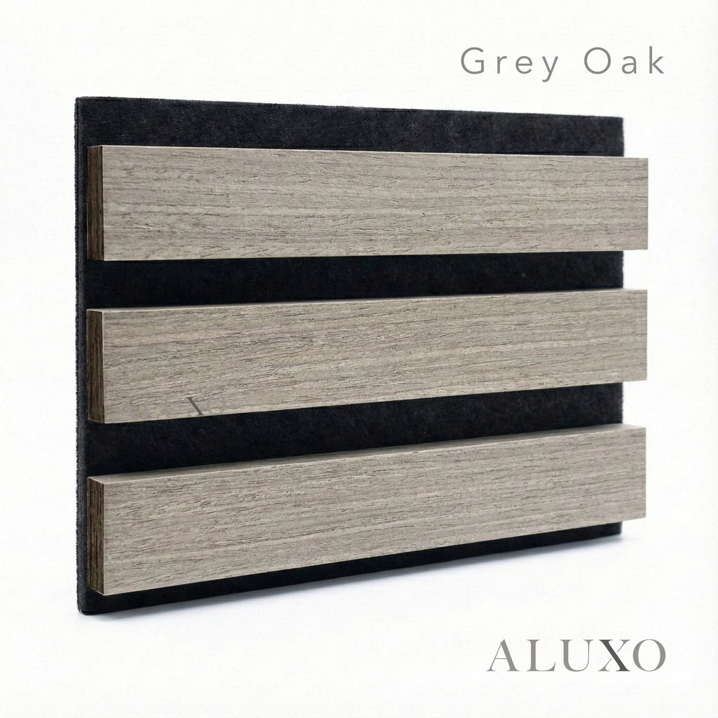 Panelux™ Pro 3-Sided Wood Veneer Grey Oak Wall Panels - 240cm x 32cm (Set Of 2)