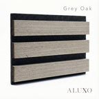 Panelux™ Pro 3-Sided Wood Veneer Grey Oak Wall Panels - 240cm x 32cm (Set Of 2)