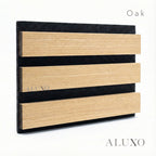 Panelux™ Pro 3-Sided Wood Veneer Oak Wall Panels | Grey Felt Backing - 240cm x 32cm (Set Of 2)