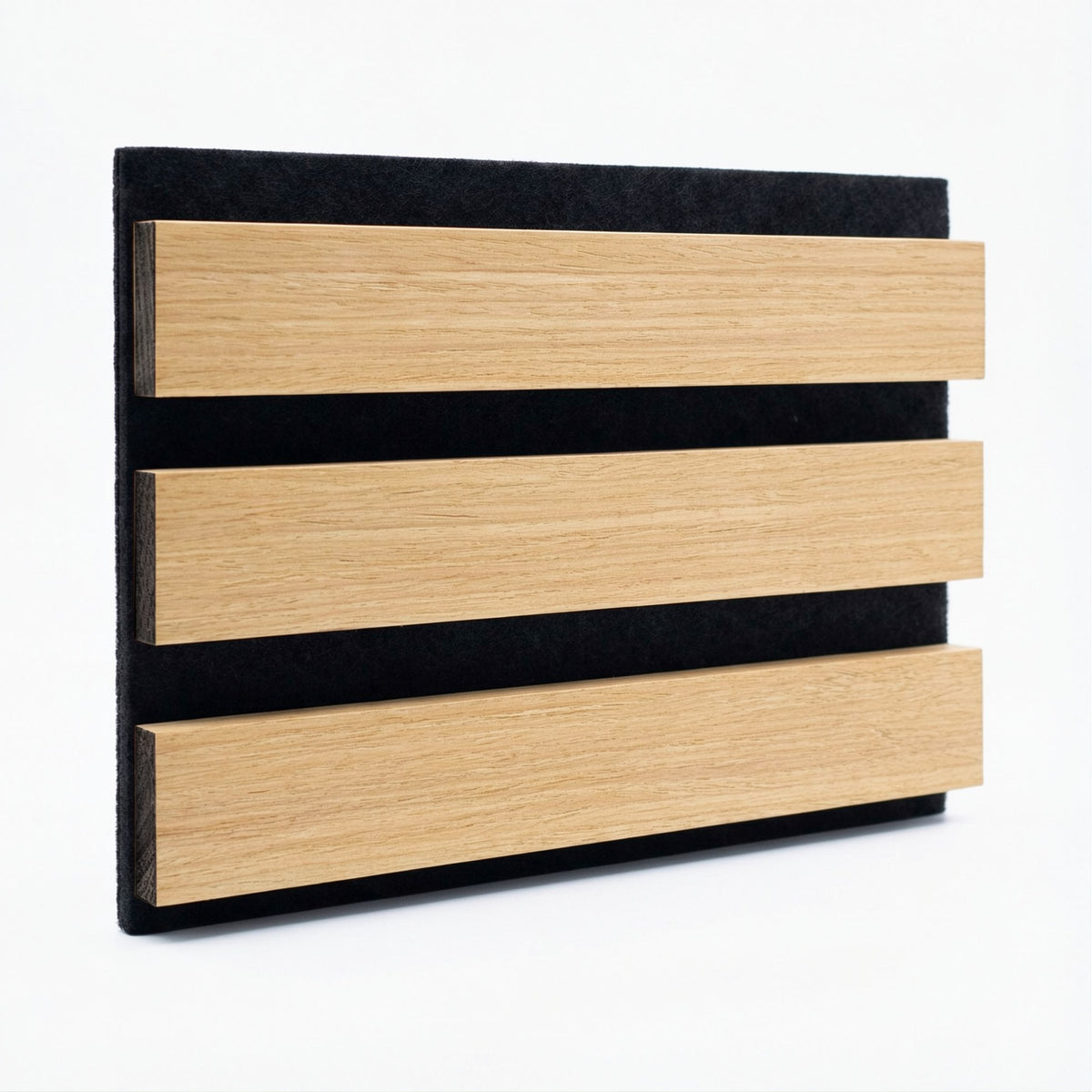 Panelux™ Pro 3-Sided Wood Veneer Oak Wall Panels | Grey Felt Backing - 240cm x 32cm (Set Of 2)
