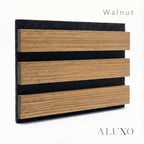 Panelux™ Pro 3-Sided Wood Veneer Walnut Wall Panels - 240cm x 32cm (Set Of 2)