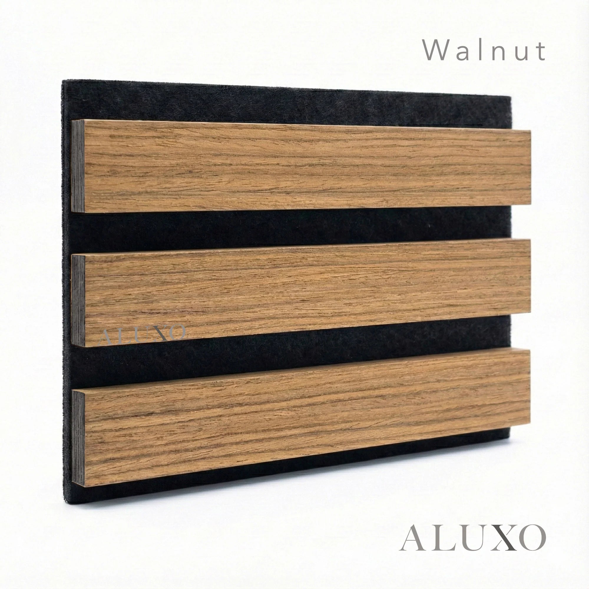 Panelux™ Pro 3-Sided Wood Veneer Walnut Wall Panels - 240cm x 32cm (Set Of 2)