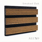 Panelux™ Pro 3-Sided Wood Veneer Smoked Oak Wall Panels - 240cm x 32cm (Set Of 2)