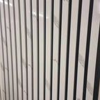 White Marble Grey effect Acoustic Slatted Wall Panels – Luxury Panels