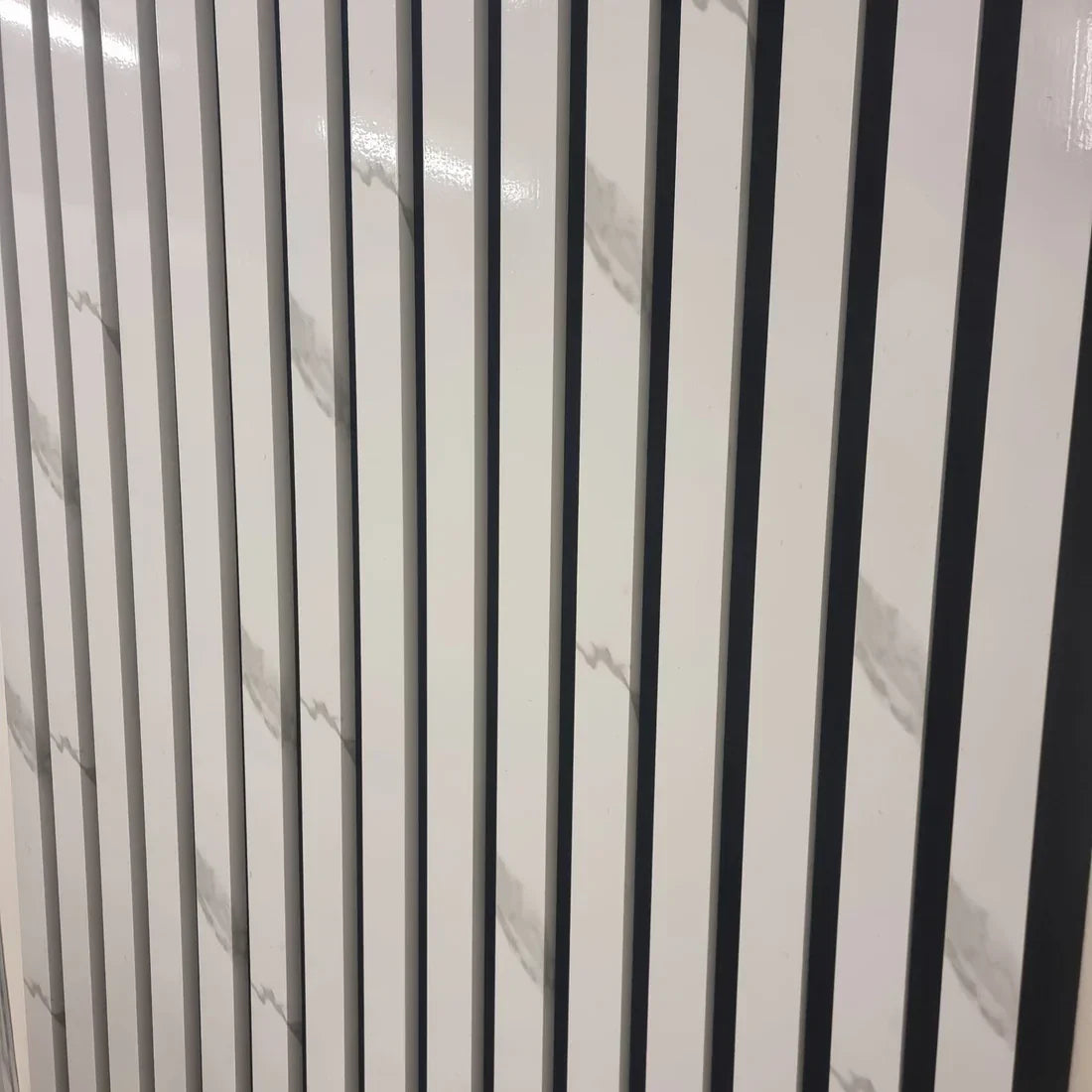 White Marble Grey effect Acoustic Slatted Wall Panels – Luxury Panels
