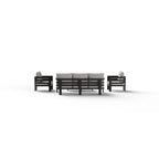 Andros 5 Seater Aluminium Garden Lounge Set – Onyx Outdoor Sofa Set with Sintered Stone Table