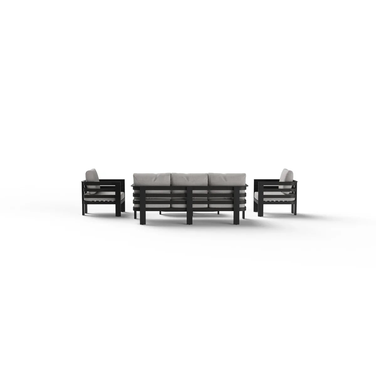 Andros 5 Seater Aluminium Garden Lounge Set – Onyx Outdoor Sofa Set with Sintered Stone Table