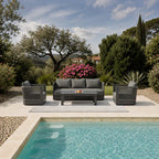 Ares Onyx 5 Seater Garden Lounge Set – Aluminium Outdoor Sofa Set UK