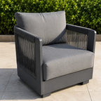 Ares Onyx 5 Seater Garden Lounge Set – Aluminium Outdoor Sofa Set UK